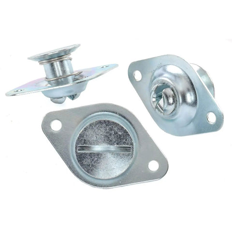 Rock Solid Quarter Turn Fasteners With Real 3 8 Inch Shank And Zinc Coated Steel Head Featuring Slotted Drive And Quick Release Latch, set of 3 fasteners, zinc steel material.