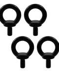 M8 Lifting Eye Bolts Set Of 4 Stainless Steel 304 Black Heavy Duty Rigging Gear For Lifting And Hoisting With Rust Resistant And Smooth Burr Free Finish