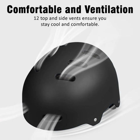Lightweight Multi Sport Helmet With Hard Abs Shell And Shock Absorbing Foam for Bicycle Skateboard Scooter Roller Skating