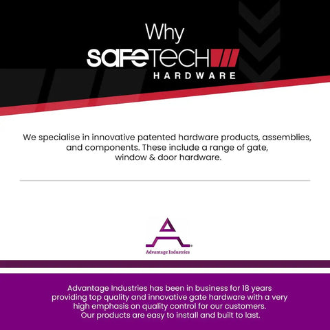 SafeTech Hardware introduction and services overview, specializing in innovative gate, window, and door hardware.