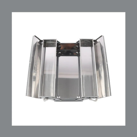 Heavy Duty Folding Stainless Steel Toolbox With Slick Pull Out Drawers And Hardened Steel Carry Handle top view of compact tool case