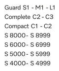 List of compatible vacuum models for Genuine HEPA AirClean Filter SF HA 50 For Guard M1 L1 Complete C2 C3 And Compact C1 C2