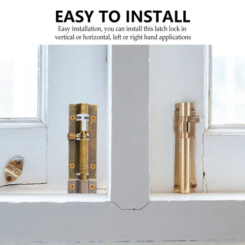Heavy Duty Stainless Steel Rust Resistant Snap Lock For Door Gate Garage And Shed With Padlock Hole For Badass Barn Security Built Tough To Keep Your Spot Secure Zero Drama installed on a window with easy installation options.