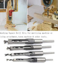 Top Shelf 3/4 Inch Woodworking Mortising Chisel Built Different For Killer Square Holes Sharpened High Speed Steel drill bits.