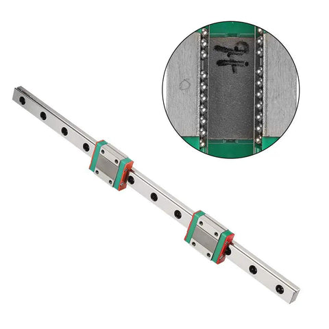 Compact 300mm Mini Linear Rail Guide With Two MGN12B Slide Blocks For Precise 3D Printers And CNC Machines Includes Side Lubrication Inlet