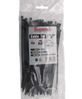 Black 6 Inch Zip Ties Heavy Duty 40 Lbs Tensile Strength Industrial Grade Cable Ties Pack Of 100 Outdoor UV Resistant Nylon Tie Wraps