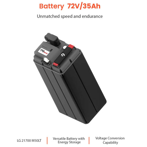 Battery for Badass Electric Dirt Bike For Adults Teens, 72V/35Ah, designed for high performance and long range use.