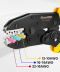 Wire Crimping Tool For Insulated Electrical Wire Connectors AWG 22 To 10 9 Inch Crimping Pliers With Precision Ratchet