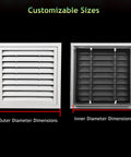 Rock Solid Universal Metal Access Panel Slick Louvered Inspection Door For Hvac Ducts shows customizable sizes for metal filters.