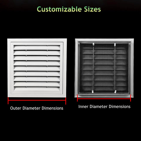 Rock Solid Universal Metal Access Panel Slick Louvered Inspection Door For Hvac Ducts shows customizable sizes for metal filters.