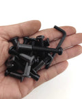 Black M6 Hex Drive Socket Cap Bolts Kit For DIY Furniture Fixes 30 Piece Set With Binding Post Screws Socket Caps And Connecting Bolts