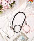 3 Pack Water Bottle Handle Straps Set in Pink White Black, Soft Silicone Sling Carriers for Walking and Hiking