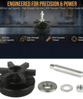 Heavy Duty Machine Leveling Feet M16 Thread 3300 Lb Capacity 5.12 Inch Base Cast Iron Black Oxide Finish components displayed
