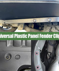 Universal Car Retainer Clips Kit With 200 Pcs Nylon Fasteners installed on bumpers and panels