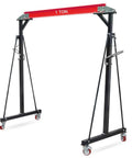 1 Ton Gantry Crane With Chain Hoist, Adjustable Height From Eight To Twelve Feet, 2200 LB Capacity, Locking Casters, Shop Lift For Garage