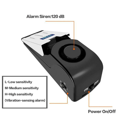Door Stop Alarm 120dB Siren 4 Pack Non Slip Security Wedge Alarm For Travel Home Dorm Hotel Apartments Entry Alert Safety Device For Women And Kids, black