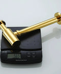 Deep Gold Polished Brass Contemporary Round Bottle P Trap Kit For 1 And A Quarter Inch Sink Drain Titanium Gold Finish