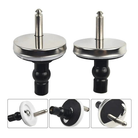 Pack Of 2 Stainless Steel Toilet Seat Hinges Top Fix Fittings Replacement Quick Fit For Bathroom Furniture Easy Installation