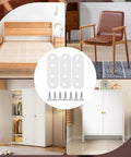 DIY Furniture Fix Kit White Metal Flat Brackets For Tables And Chairs with screws in front of furniture examples