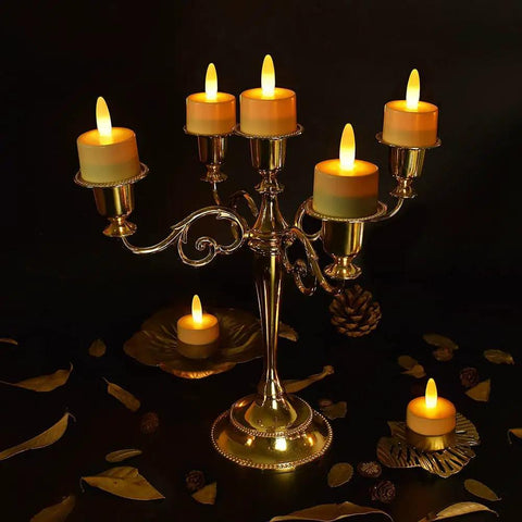 Rechargeable Tea Light Candles With Remote, 100 Hour Flameless LED Candles, Timer, Waterproof, Flickering Warm Yellow, 6 Pack For Weddings, Parties, Dining Table And Cozy Home Decor