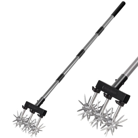 Rotary Cultivator Garden Tool With Long Handle For Easy Clod Breaking And Seedbed Prep Adjustable Hand Tiller Manual Soil Crusher