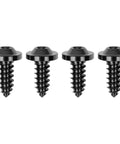 Frame Ready Grade 5 Titanium Self Tapping Screws M6 X 15Mm Black Fasteners pack of four showing hex head design and threads.
