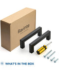 15 Pack Black Cabinet Pulls 4 Inch Square Kitchen Cabinet Handles Matte Black Hardware For Drawer Pulls Drawer Handles Includes Screwdriver