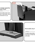 Automatic Home Coffee Machine With Small Touch Screen Built In Grinder Integrated Steam Pump 2L Movable Water Tank Auto Shutoff Easy Clean Quiet Pump All In One Espresso Maker removable water tank and drip tray