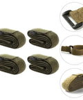 Heavy Duty Ratchet Tie Down Straps Pack Of Four To Boss Down Your Luggage Gear And Cargo On Outdoor Camping Trips With Tough Polyester Webbing And Rock Solid Load Holding Power, rolled green straps