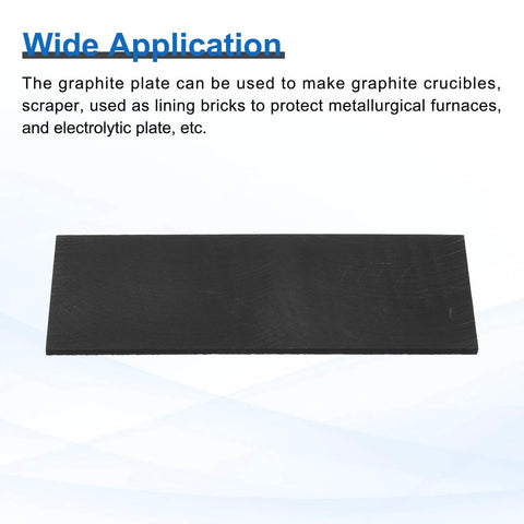 Rectangle Graphite Block Ingot For Melting Casting And Electrolysis High Purity Graphite Electrode Plate Sheet 100X40X2Mm Black