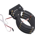 Heavy Duty Claw Gripper For DIY Projects, Full Metal Aluminum Arm Clamp With High Torque, 0 To 9 Inch Open Range, 1 Pound Max Grab, Wave Edge Design, Durable Hand Replacement For Robotic Arms, Servo Not Included