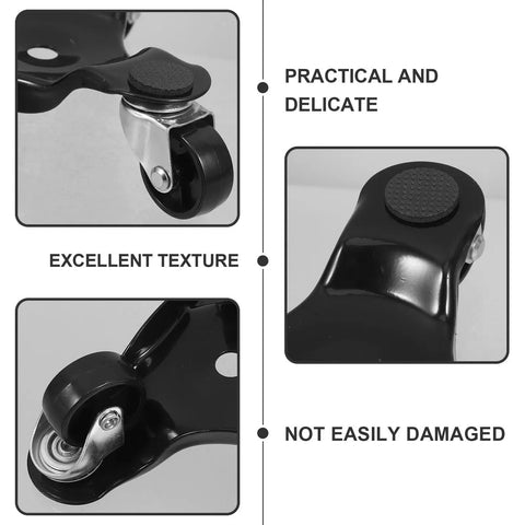 Heavy Duty 3 Wheel Furniture Moving Dolly With Carbon Steel And ABS Build For Smooth Easy Moves And Quick Shifts At Home Or Office No Sweat Grabbing And Rolling Heavy Furniture, black wheel detail