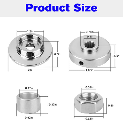 Dimensions of Trimmer Blade Kit Hardware For SRM 225 Brush Cutter Conversion, Replacement Attachment Fits All SRM Series Except The High Torque Version