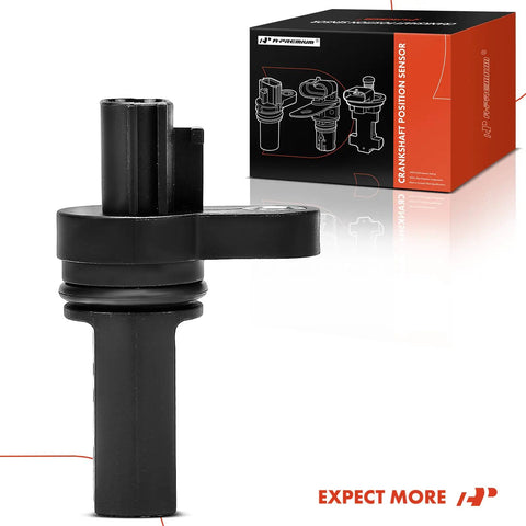 Crankshaft Position Sensor Replacement For Infiniti And Nissan 3.5L V6 Cars Fits FX35 G35 I35 M35 350Z And Altima 2002 To 2008 3.5L V6 Direct Fit OEM Quality Sensor For Reliable Timing And Smooth Starts., black crankshaft position sensor with 3-pin connector and box