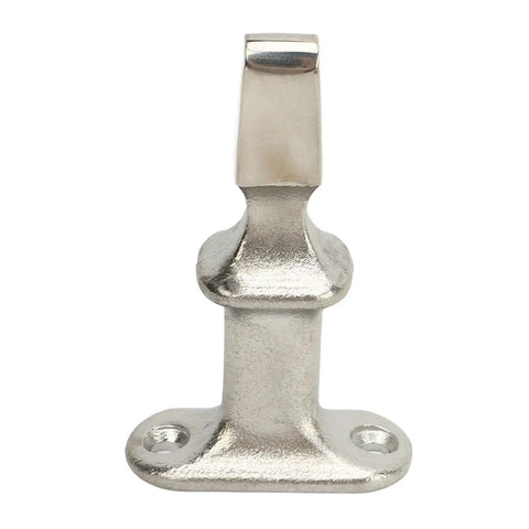 Premium Marine Grade Stainless Steel Boat Door Holder And Stopper Catch With Secure Grip, Rust Resistance, Polished Finish For Yachts Rvs Cabinets Hatches To Keep Doors Shut While Cruising, front view of door holder.