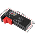 2 Pack BT 168 Universal Battery Tester For Household Batteries Quick And Easy Checker For AAA AA C D 9V And 1.5V Button Cells With Analog Display Readout, 109mm