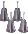 Steel Stem Bed Frame Feet Replacement Set Of 4 With Plastic Inserts To Stop Sliding And Replace Wheels, Durable Bed Leg Caps