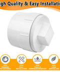 4 Inch PVC Sewer Cleanout Adapter With Plug Pipe Fitting DWV Flush Cleanout Cap For Drainage Piping System Frost And Corrosion Resistant