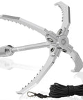 Beefy Grappling Hook With 65 Ft Rope Folding 4 Claw Survival Claw For Camping And Outdoor Adventures Heavy Duty Sawtooth Hook