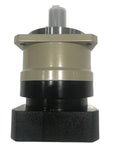Heavy Duty Helical Gear Reducer Planetary Gearbox Built Tough As Nails For Industrial Jobs With Smooth Power Transmission 3 To 10 Speed Ratios For 80Mm 750W Ac Servo Motor 19Mm Input Shaft, close-up view of gearbox.