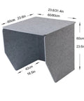 Portable Soundproof Booth With Acoustic Foam Panels For Hella Crisp Audio And Tight Room Acoustics Pickup And Play Vibe dimensions shown