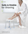 Shower Chair For Inside Tub With Adjustable Height Non Slip Bath Stool Bench With Anti Slip Rubber Tips Safe And Stable Handicap Bathroom