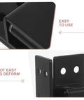 Heavy Duty Hidden Door Hinge 5 Inch Black Square Pivot for Interior Bookcases and Folding Boxes Concealed, flush mount