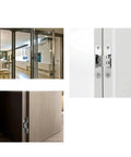 Top Shelf Heavy Duty Concealed Door Hinges With Flawless Invisibility And Buttery Smooth Operation Crafted From Premium Stainless Steel shown in various angles on doors.
