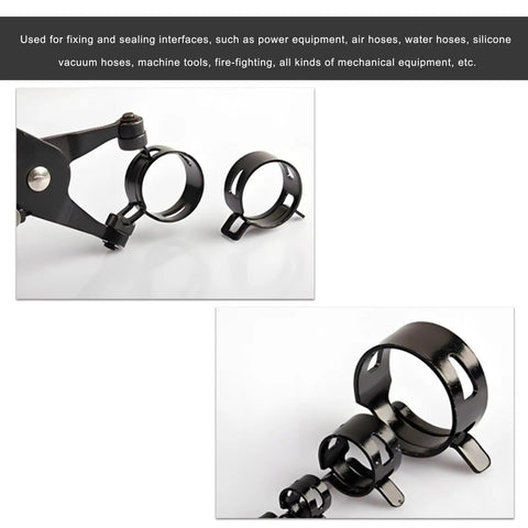20 Piece One Quarter Inch Inside Diameter Spring Band Clamps Set for Vehicle Fuel Lines and Vacuum Water Pipes, 6mm Manganese Steel Hose Clips shown