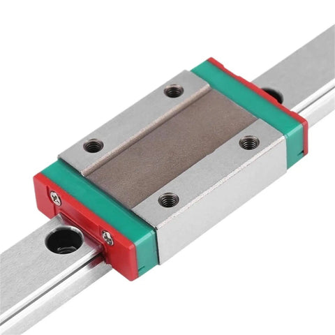 Solid Beef MGN12H Linear Motion Guide Slider and 550mm Compact Metal Rail Kit with Mounting Bracket close-up view of guide unit.