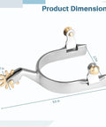 Dimensions of Two Pack Stainless Steel Horse Spurs For Men And Women Ride Ready Western Cowboy Boot Spurs For Riding Equestrian Training Smooth Gear For Clear Cues And Gentle Guidance During Controlled Riding