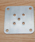Heavy Duty Furniture Leg Mounting Plates With Screws Flat Metal T Brackets Connector Base For Sofa Cabinet Chair Couch, 70x70mm galvanized steel.