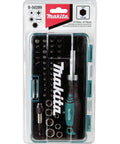 47 Piece Ratchet And Bit Set With Compact Carrying Case Featuring Phillips Torx Slotted Hex And Square Bits And Sockets