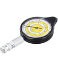 Map Distance Meter Wheel, Mechanical Route Measurer for Curved Paths, 95 x 45 x 12 mm, Black with yellow display dial.